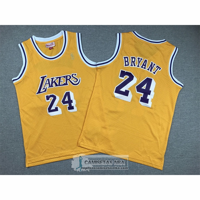 Camiseta Nino Los Angeles Lakers Kobe Bryant NO 24 Icon 2018-19 Amarillo2